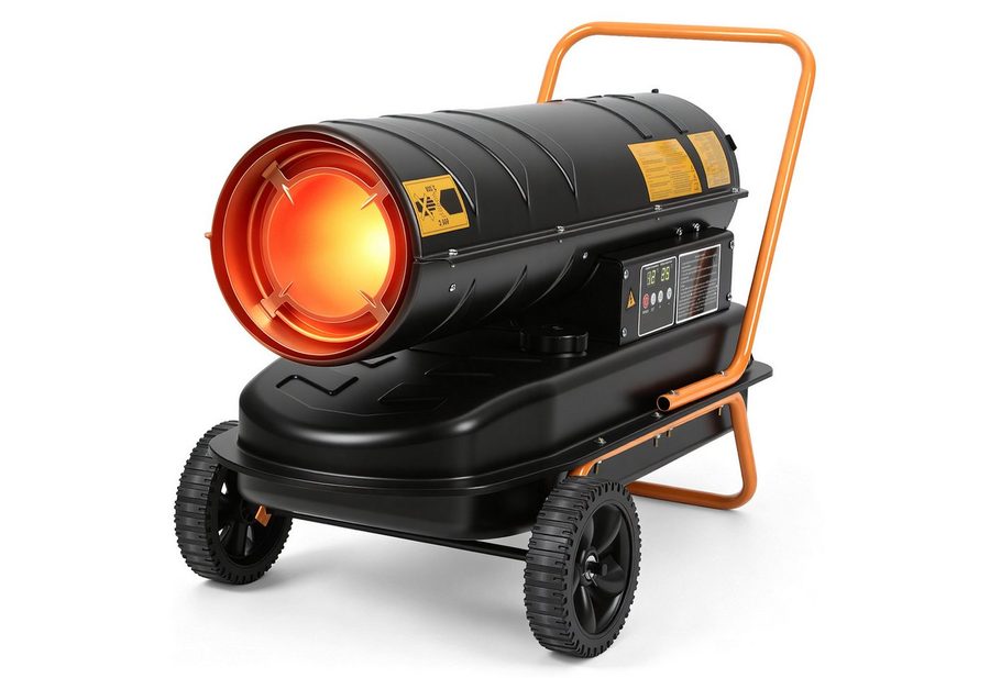 Clanmacy Heizlüfter Heizkanone Dieselheizgebläse 30kW Diesel Heißluftgenerator 38L Tank
