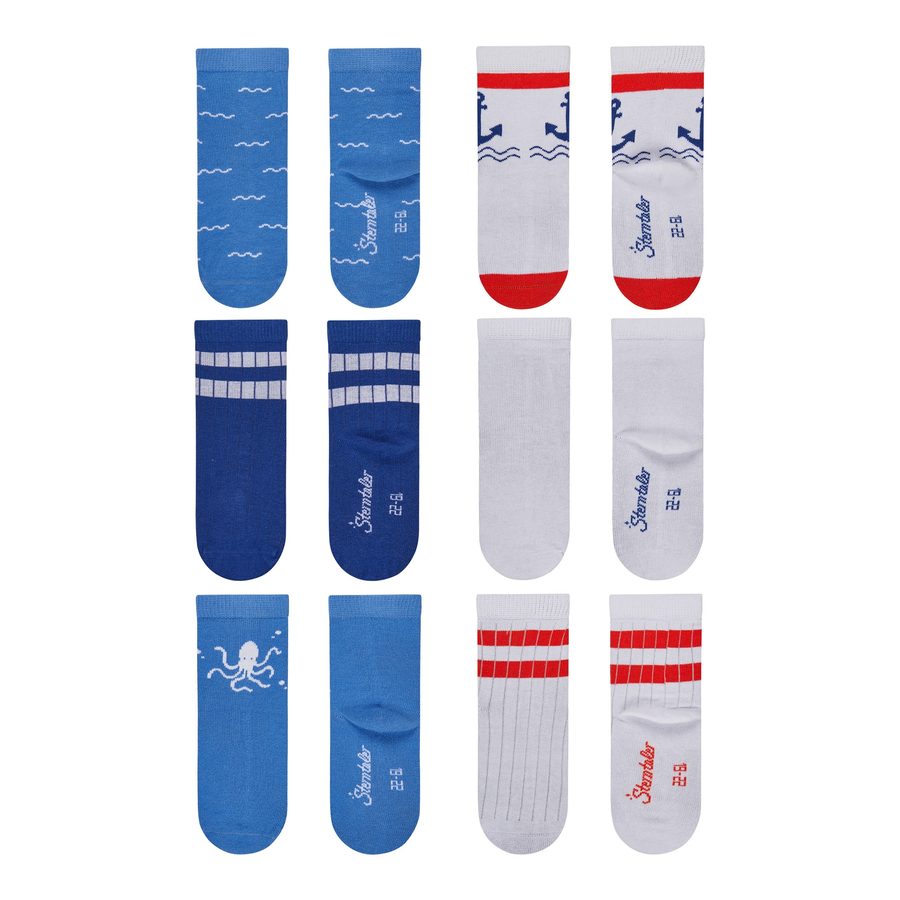 Sterntaler 6er-Pack Socken Maritim von Sterntaler
