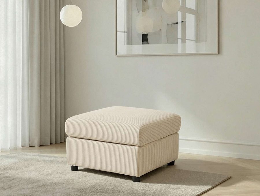 Dorel Home Polsterhocker STILHUS Sitzhocker passend zur Serie, Breite 65 cm, Cord-Bezug, als Modul oder separat verwendbar - individuell kombinierbar