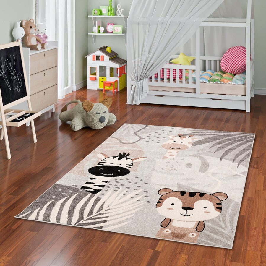Pergamon Kinder Teppich Softstar Kids Safari Animal Friends