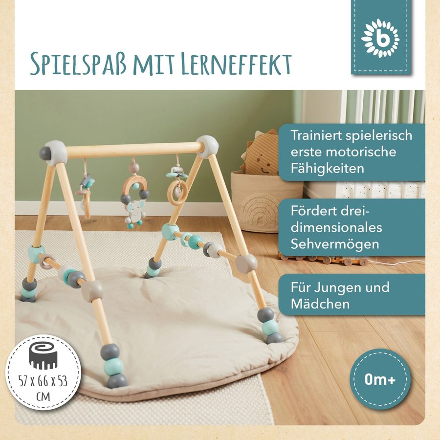 Bieco Spielbogen aus Holz Höhenverstellbar - ab Geburt