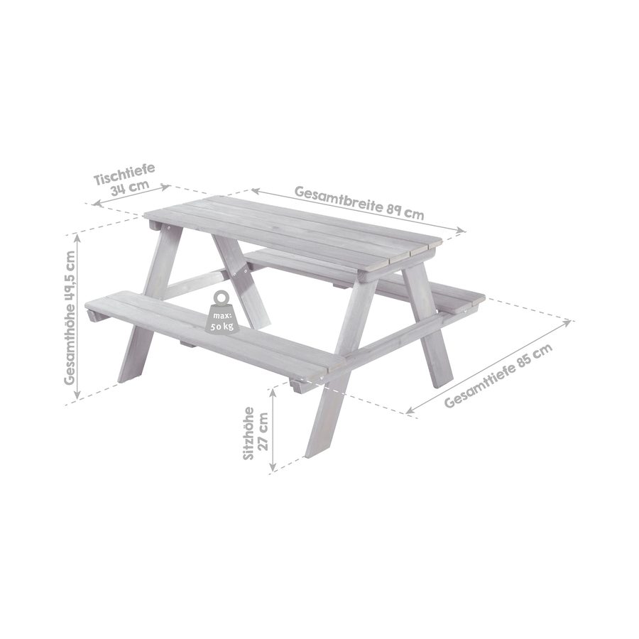 Roba Kindersitzgruppe Picknick for 4 Outdoor Deluxe