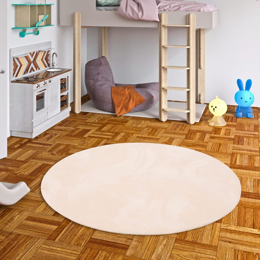 Pergamon Kinder Super Soft Fellteppich Pearl Kids Rund