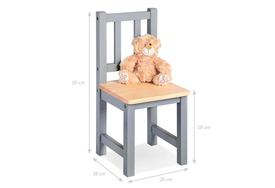 Pinolino Kinderstuhl „Fenna”, grau/natur
