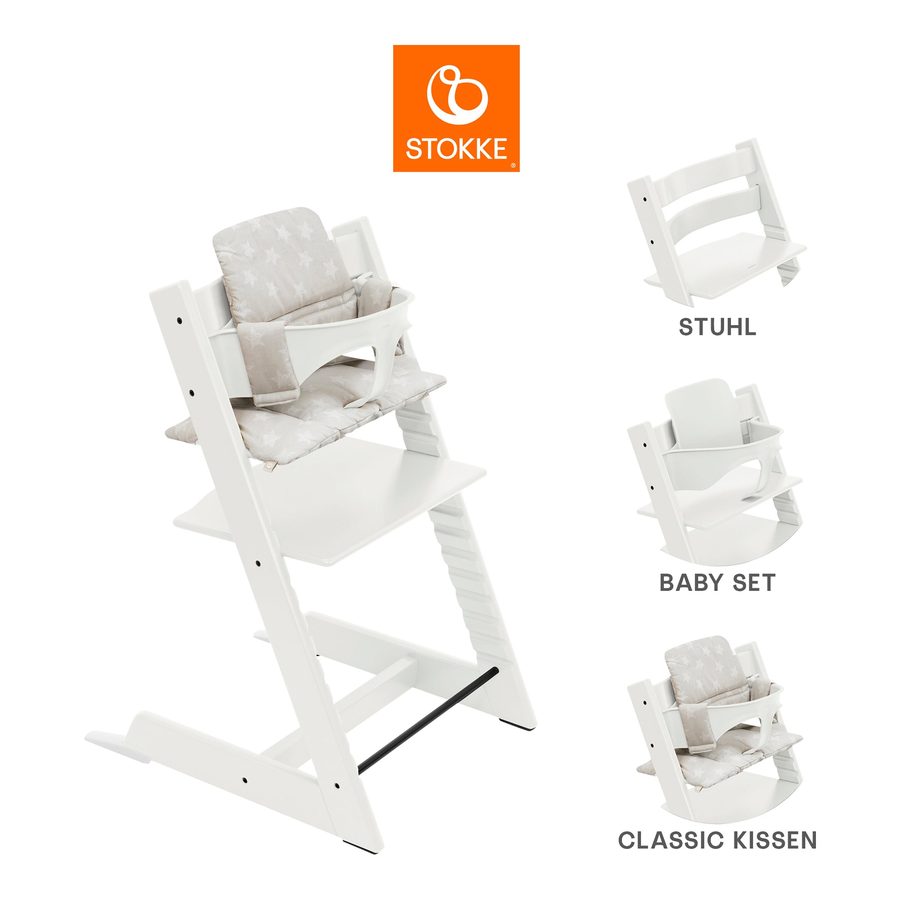 Stokke® Tripp Trapp® Bundle Treppenhochstuhl inkl. Babyset & Sitzkissen