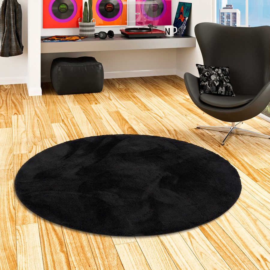 Pergamon Super Soft Kinder Hochflor Teppich Silky Kids Rund
