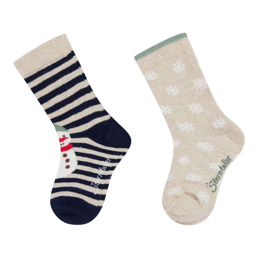 Sterntaler 2er-Pack Socken Schneemann Schneeflocke von Sterntaler