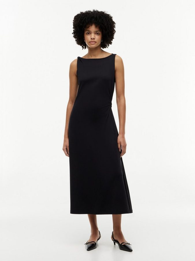 Tommy Hilfiger Jerseykleid INTERLOCK KNOT DETAIL DRESS Baumwolle, Interlock