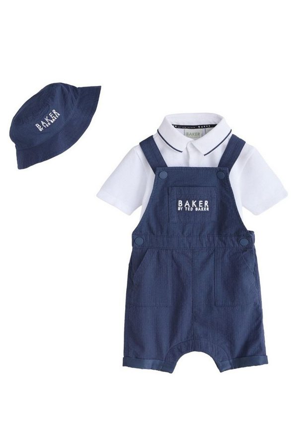 Baker by Ted Baker Shirt & Hose Baker by Ted Baker Set mit Latzhose, Hemd + Mütze (3-tlg)