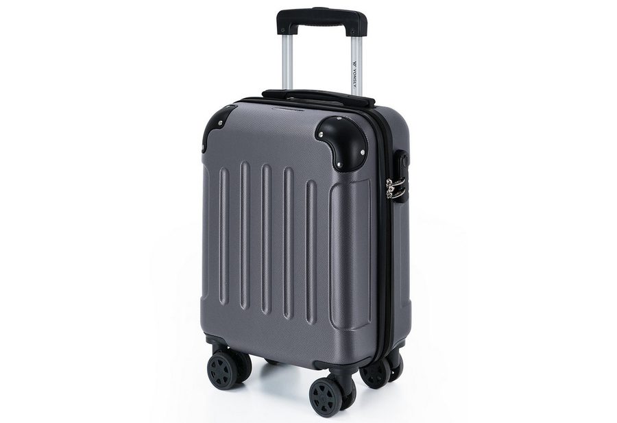 YONSLY Hartschalen-Trolley Hartschalen-Reisekoffer Trolley Rollkoffer in S/M/L/XL Größen, 4 Rollen, mit 360°-Lenkrollen, Zahlenschloss und mehrstufigem Teleskopgriff