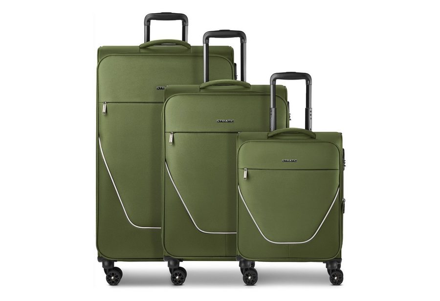 Stratic Trolleyset taska, 4 Rollen, (3-teilig, 3 tlg), Polyester