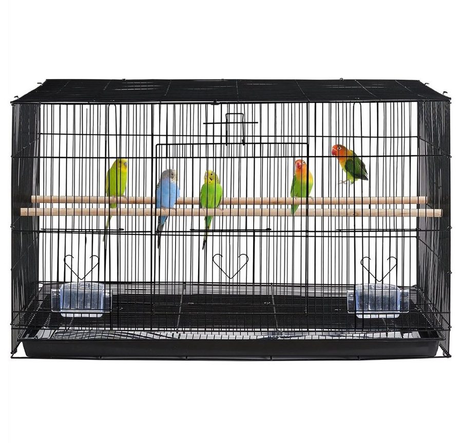 Yaheetech Vogelkäfig, Käfig mit ausziehbarer Schublade Stapelbarer Flugkäfig