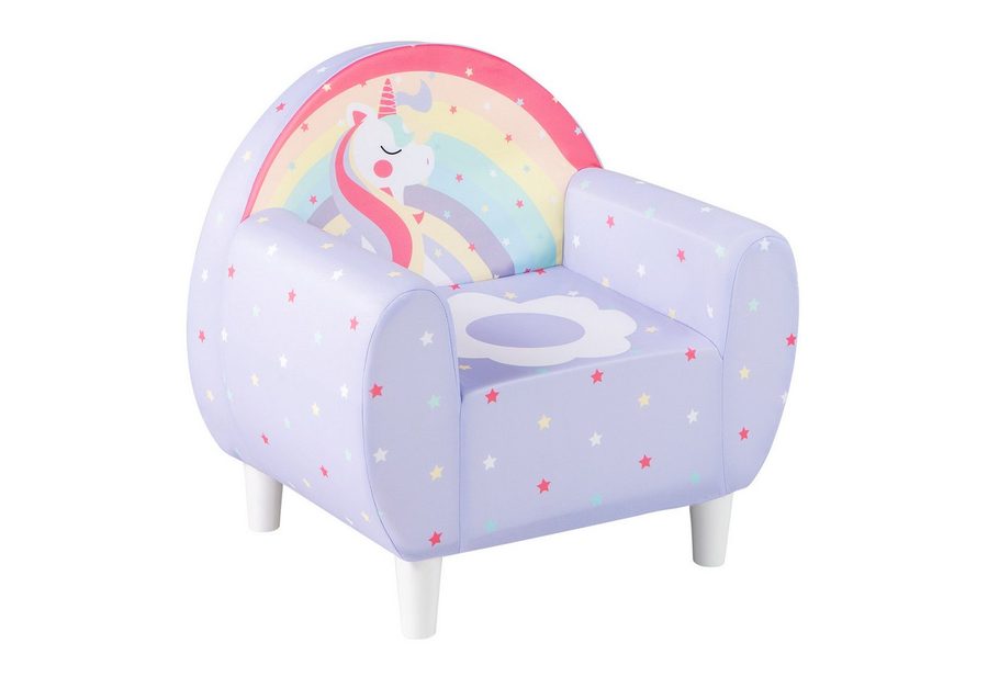 COSTWAY Kindersofa, Kinder Sessel, Spielsofa, Einhorn