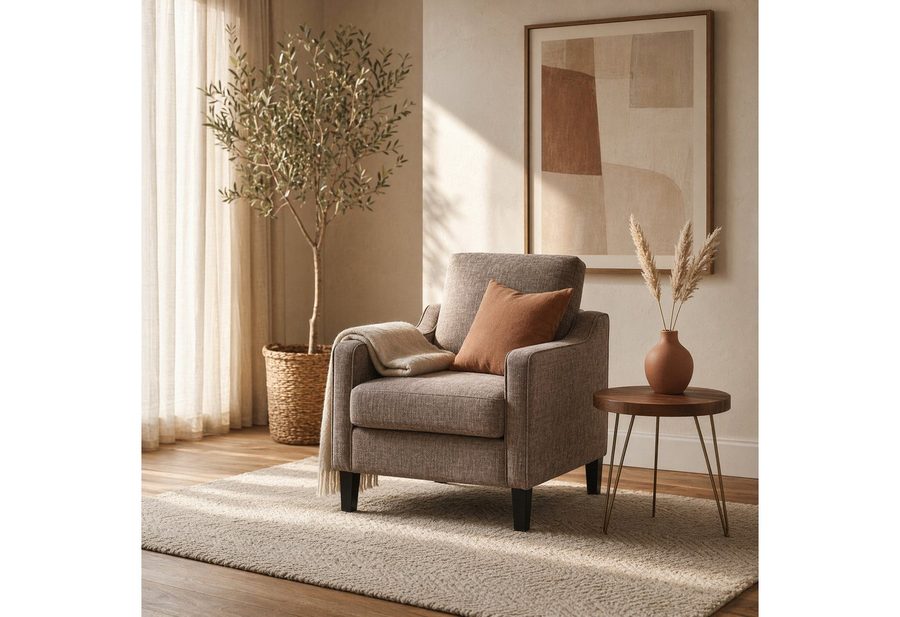 TLGREEN Loungesessel Accent Sessel mit Kissen,Polstersessel – 75×71×90 cm (Bequemes Einzelsitz-sofa),Lesesessel bequem, fur Wohnzimmer, Büro & Wohnung,Apartment