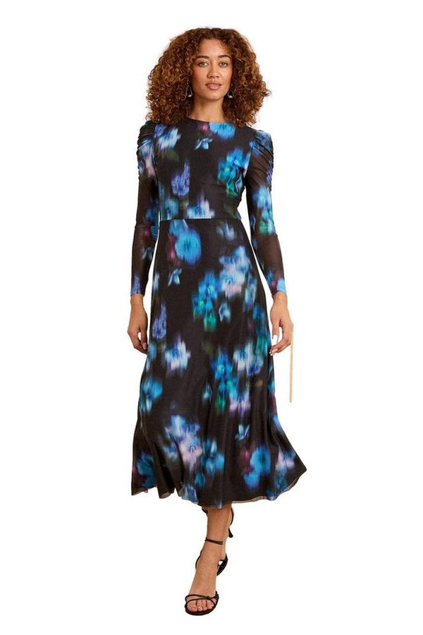 Love & Roses Midikleid Love & Roses Midikleid mit Mesh (1-tlg)
