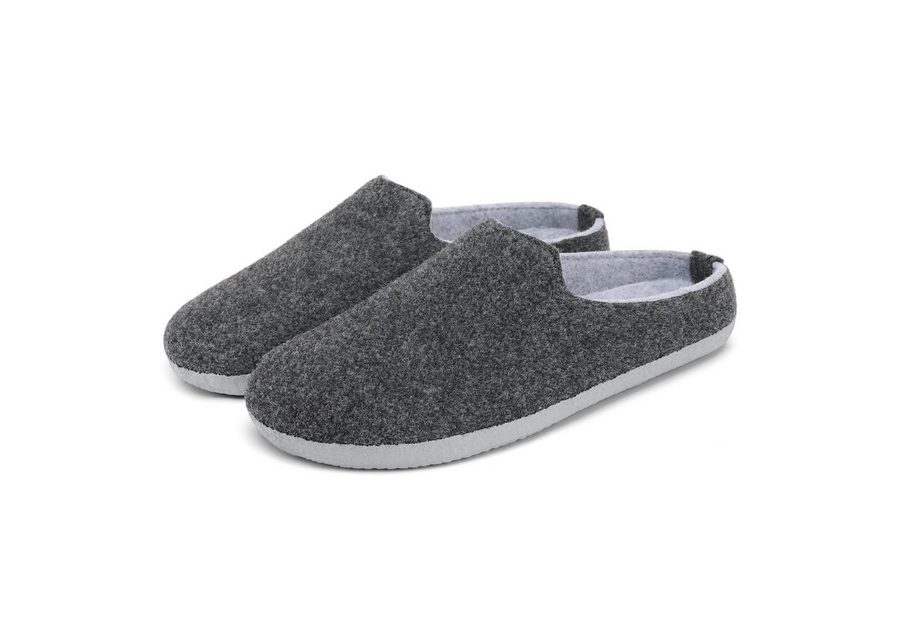 Home & Joy vegan & recycled Comfort Filz unisex Hausschuh (hohe Hüttenschuhe, Fußbett entnehmbar, weich & warm gefüttert, bequem) Pantoffeln Latschen Schlappen Slipper Pantoletten Winter rutschfest