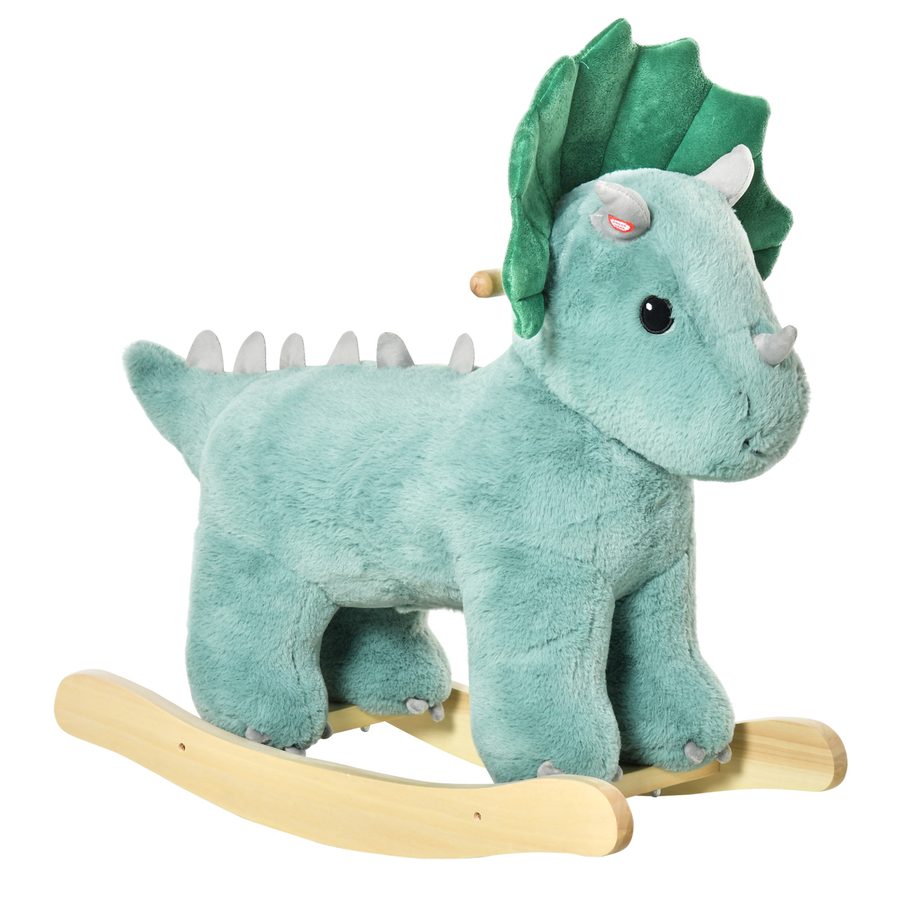 HOMCOM Schaukelpferd Schaukeltier für Kinder dunkelgrün 64 x 30 x 54 cm, stabil & sicher, ideal für Spielzimmer   Aosom.de