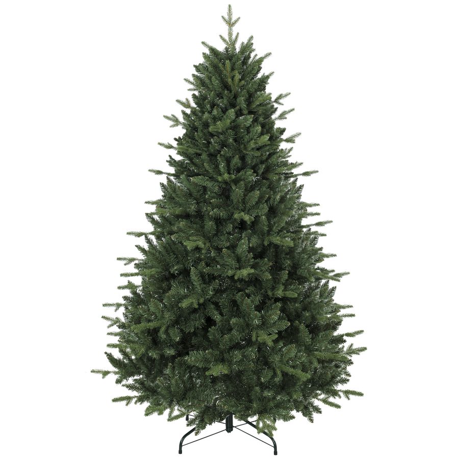 HOMCOM 180 cm Künstlicher Weihnachtsbaum, Tannenbaum mit 1237 Spritzguss-Spitzen, Klappbarer Metallständer, Einfache Montage, Christbaum für Zuhause, Büro, Grün   Aosom