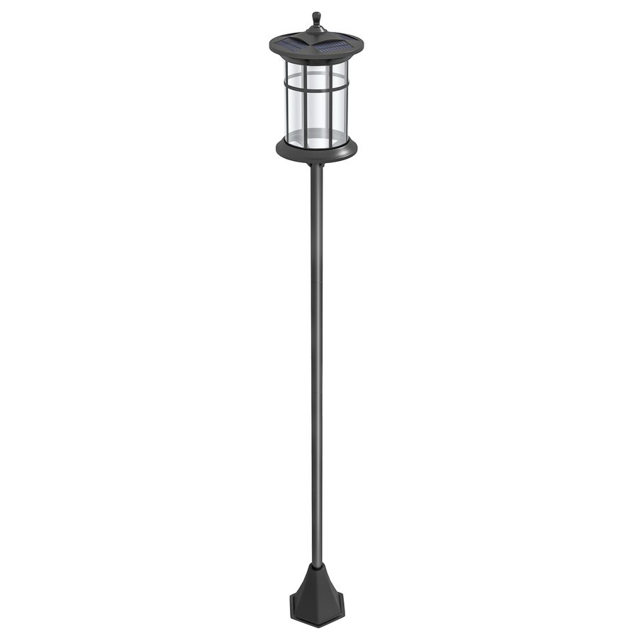 Outsunny Solar-Gartenlaterne 184cm hoch, LED-Außenlaterne IP44, Schwarz   Aosom von Outsunny