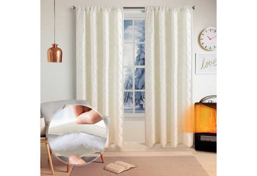 Sunicol Vorhang Thermovorhang Kälteschutz Winter Wärmeisolierend Türvorhang (1 St), Funktionale Überschrift Gardinen für Wohnzimmer Schlafzimmer von Sunicol