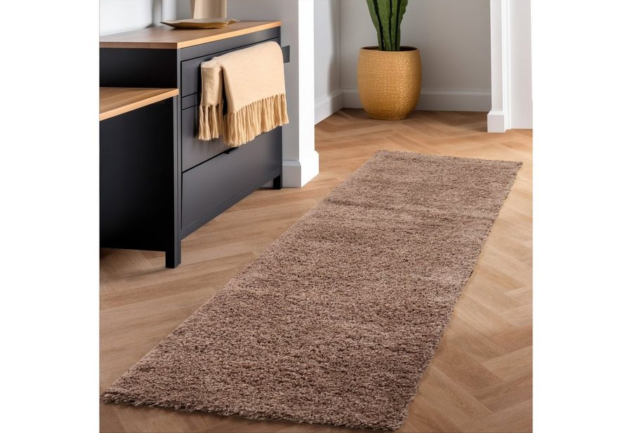 SIMPEX24 Teppich Unicolor - Einfarbig, Läufer, Höhe: 30 mm, Einfarbig Shaggy Teppich Wohnzimmer Langflor Versch. Farben und Größen von SIMPEX24