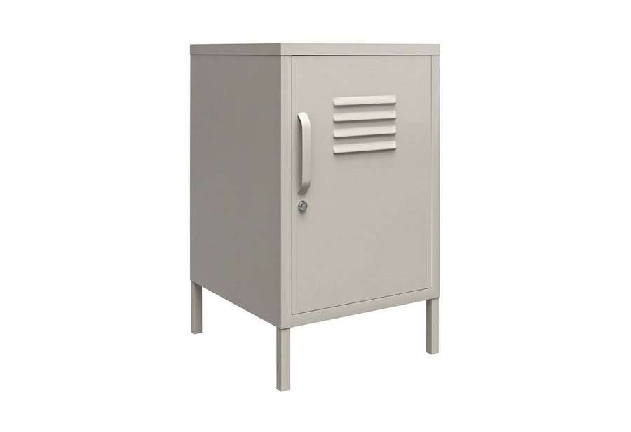 loft24 Nachtschrank Bradford Nachttisch aus Metall mit 1 Tür im Retro Look von loft24