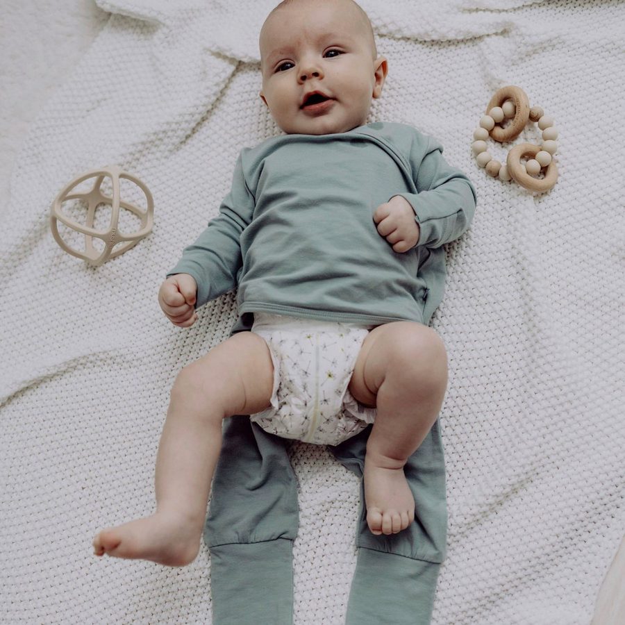 Emma & Noah Easy-on Strampler langarm mit Umschlagbündchen von emma & noah