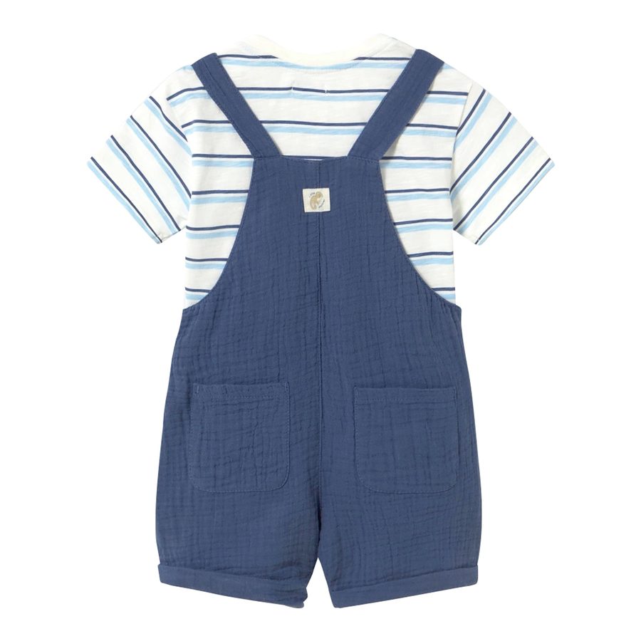 Mayoral 2-tlg. Set T-Shirt und Musselin-Latzhose Ringel von Mayoral