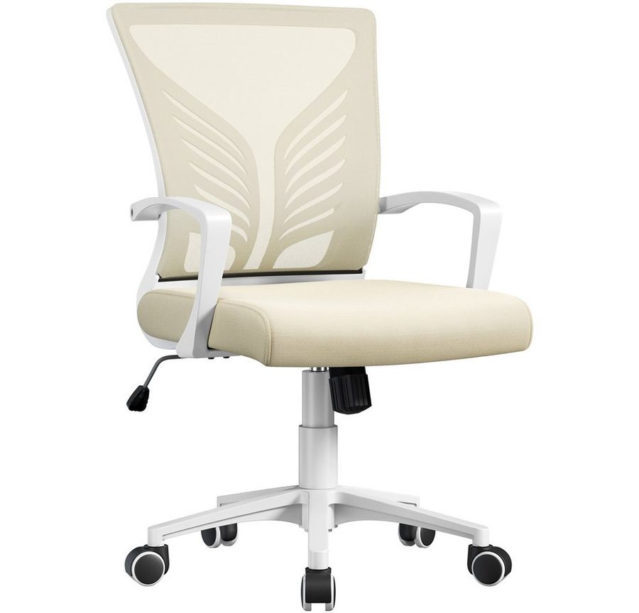 Yaheetech Bürostuhl Höhenverstellbarer Drehstuhl (1 St), Schreibtischstuhl mit Schaukelfunktion für Arbeitszimmer/Büro