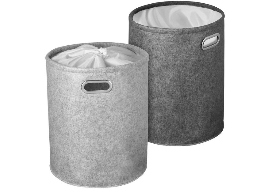 BRINKMANN & BERGER Wäschekorb Premium Wäschekorb Filz 2er Set - Aufbewahrungskorb Kinderzimmer (Set, Wäschekorb 2er Set), Reinigung mit feuchtem Tuch von BRINKMANN & BERGER