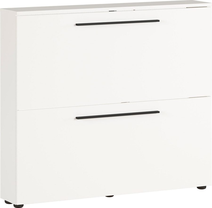 GERMANIA Schuhschrank Utah Schuhschrank in 2 Breiten, mit 2 oder 3 Klappen Tiefe 19cm, ideal für schmale Flure, Metallschuhkörbe, Made in Germany von Germania