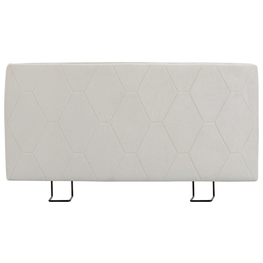 HOMCOM Kopfteil für Bett 160 cm mit Höhenverstellung, gepolstertes Chenille-Kopfteil, Rauten-Design und Metallgestell, Kopfteil für Schlafzimmer, Weiß   Aosom