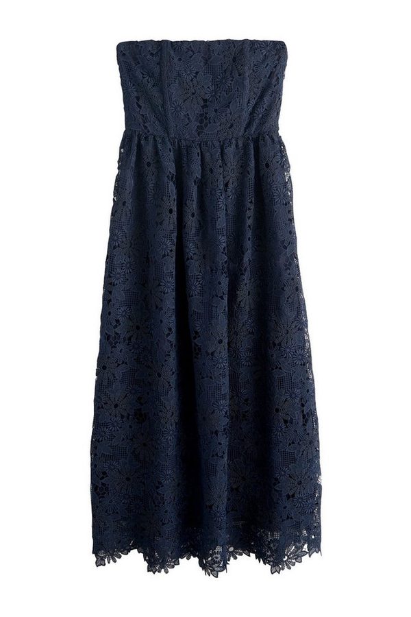 Next Midikleid Bandeau-Midikleid mit Spitze (1-tlg)