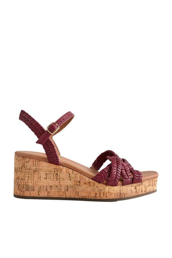 Next Forever Comfort® Leder-Wedges mit Flechtdesign Keilsandalette