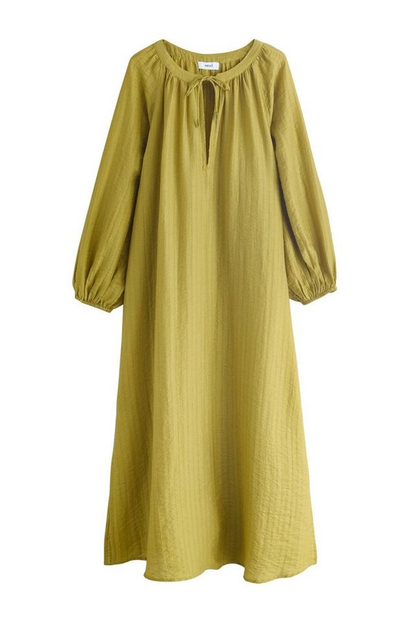 Next Maxikleid Maxikaftan mit langen Ärmeln (1-tlg)