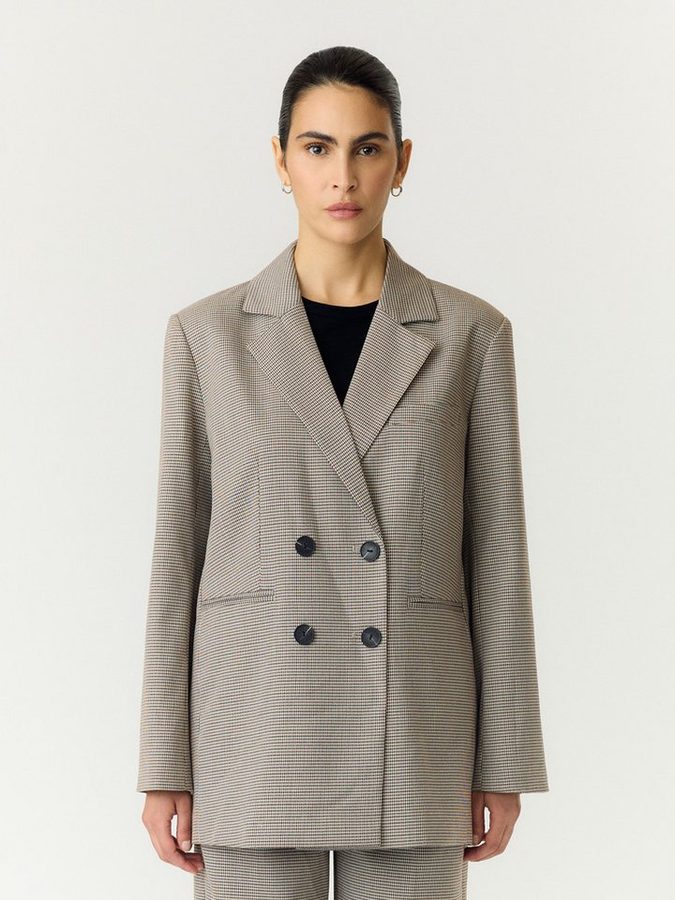 Y.A.S Longblazer YASCHEKKA LS OVERSIZE BLAZER NOOS Materialmix, oversize