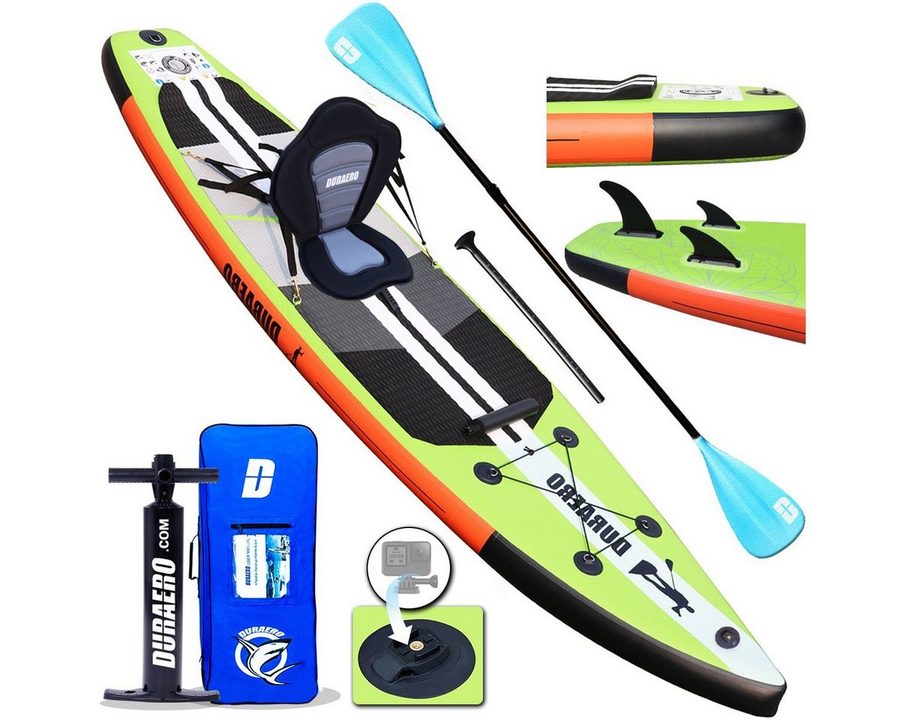 DURAERO Inflatable SUP-Board Stand up Paddling Board, 330x76x15cm, Action-Cam Halterung, bis 150kg von DURAERO