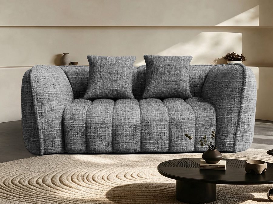Elekiatech Sofa Stoffsofa,Sofa in Blumenform,2 Sitzer sofa Couch mit Kissen Armlehne, Geeignet für Wohnzimmer, Wohnungen, Schlafzimmer oder Gästezimmer, Keine Montage erforderlich von Elekiatech