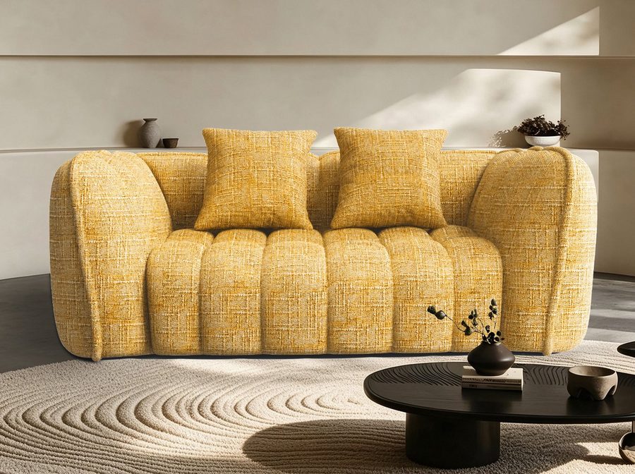 Elekiatech Sofa Stoffsofa,Sofa in Blumenform,2 Sitzer sofa Couch mit Kissen Armlehne, Geeignet für Wohnzimmer, Wohnungen, Schlafzimmer oder Gästezimmer, Keine Montage erforderlich von Elekiatech