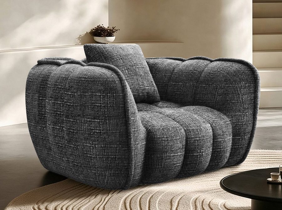 Elekiatech Sofa Stoffsofa,Sofa in Blumenform,Ergonomischer Einzelsessel,Chenille-Sofa, Geeignet für Wohnzimmer, Wohnungen, Schlafzimmer oder Gästezimmer, Keine Montage erforderlich von Elekiatech