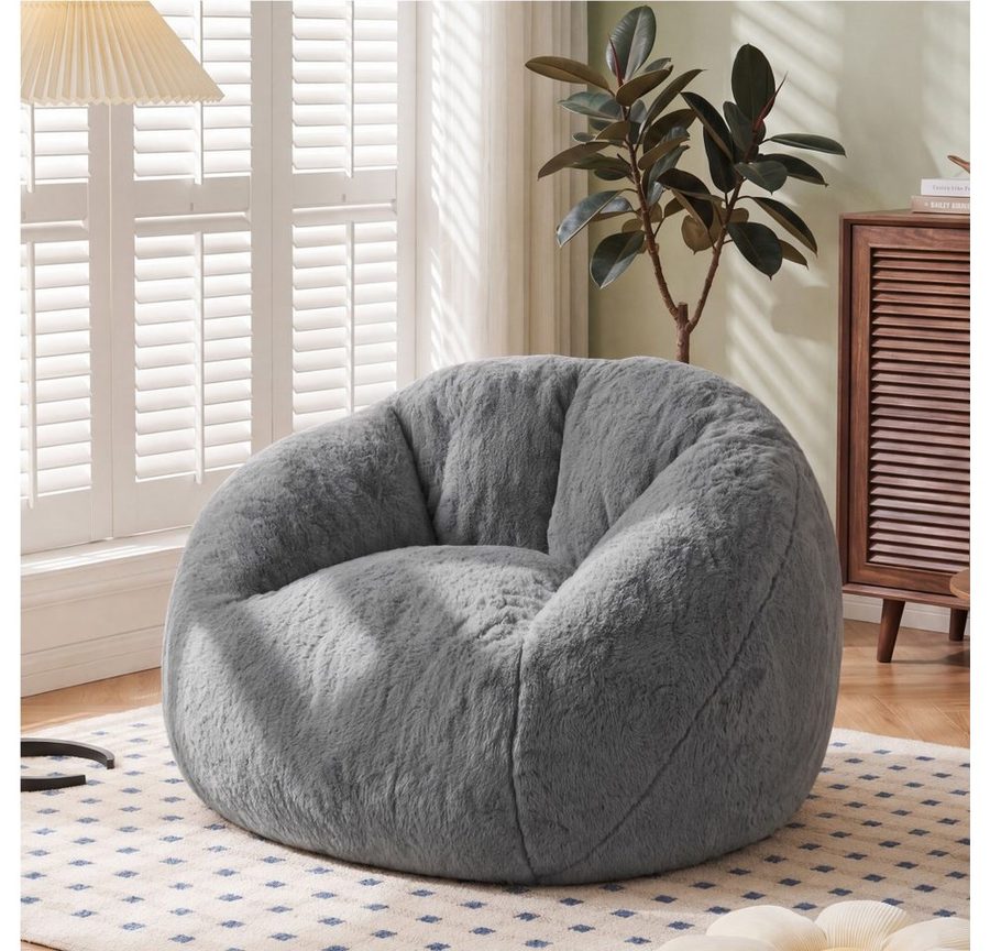 Vipbear Sitzsack Einzelsofa für Wohnzimmer, Relaxsessel mit Aufbewahrungstasche (1 St), Cord-Stoff,hautfreundlich, 86x104x61cm, für Erwachsene & Kinder