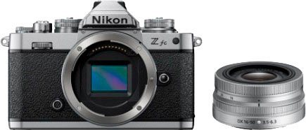 Nikon Z fc + 16-50 VR Systemkamera (NIKKOR Z DX 16-50 mm 1:3,5-6,3 VR Silver Edition, 20,9 MP, Bluetooth, WLAN)