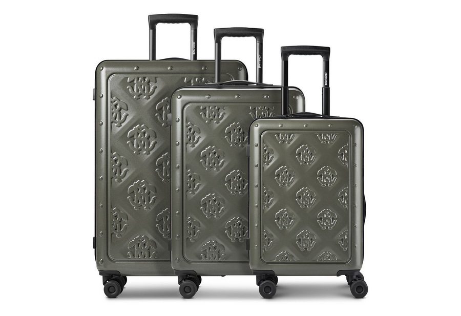 roberto cavalli Trolleyset Florence, 4 Rollen, (3-teilig, 3 tlg), Polyurethan