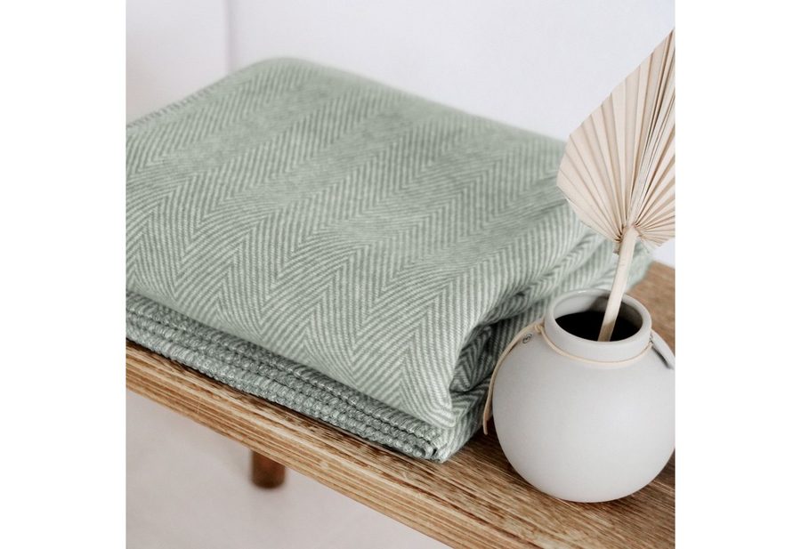 Wolldecke leichte Kuscheldecke FINN aus 100% weicher Bio-Baumwolle 140x200cm, RIEMA Germany, Bio- Sofadecke aus weicher Baumwolle - Made in Germany - OEKO-TEX