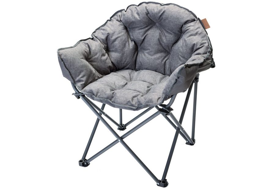 Skandika Campingstuhl Moonchair Premium XL, gepolsterter, bequemer Klappsessel mit Lehne (robust und pflegeleicht), Faltstuhl, Gartenstuhl, Tragetasche, bis 150kg, Indoor/Outdoor, Balkon