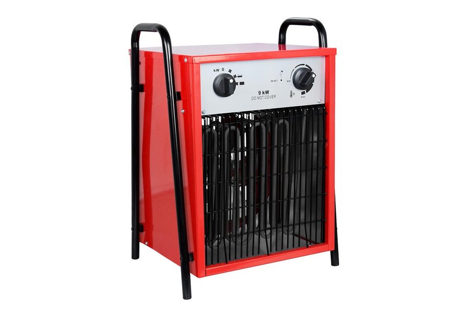 FIVMEN Heizlüfter Heizgerät Elektroheizer Heizgebläse mit 4 Heizstufen, Rot, 9000 W, Heizstrahler Überlastschutz für Innen- und Außeneinsatz