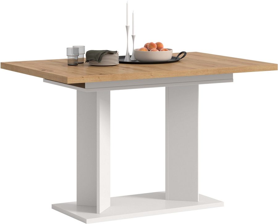 Home affaire Esstisch GERO, 120-160 cm, ausziehbar, Säulengestell (1-St., in verschiedenen Ausführungen erhältlich), Tisch, Esstisch, Esszimmer, Esszimmertisch, Küchetisch, Bartisch von home affaire