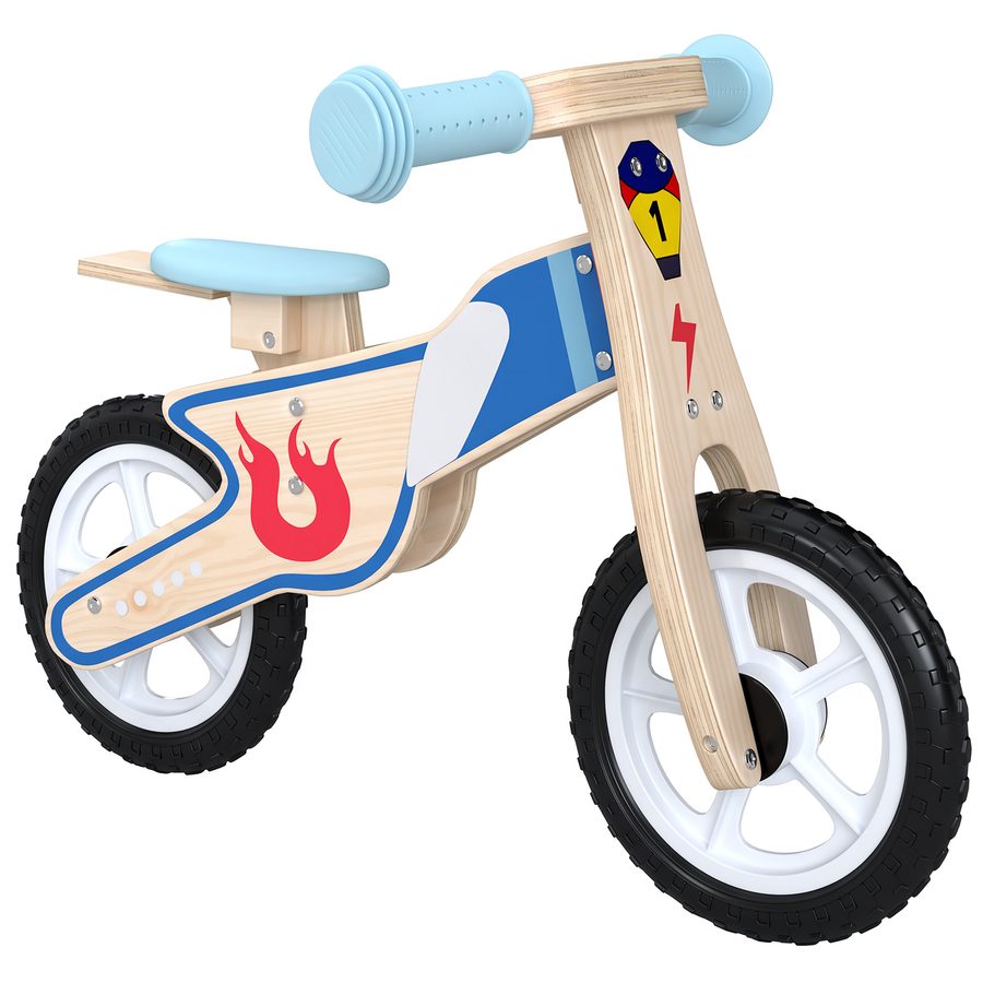 AIYAPLAY Kinder Laufrad 3-5 Jahre Baby bis 50 kg Holz Lauflernrad mit EVA-Rädern Höhenverstellbarer Sitz Kinderlaufrad Balance Bike Geschenke für Jungen Mädchen Spielzeug Naturholz   Aosom