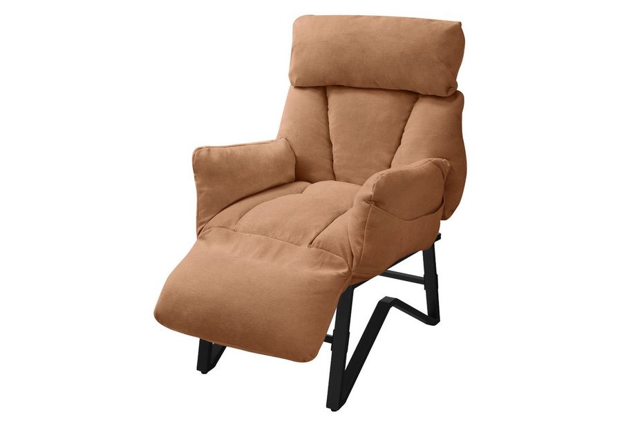 ML-DESIGN Loungesessel Sessel mit Liegefunktion & Fußablage Relaxsessel bequem für Wohnzimmer, Fernsehsessel mit verstellbarer Rückenlehne Armlehnen Lesesessel Braun