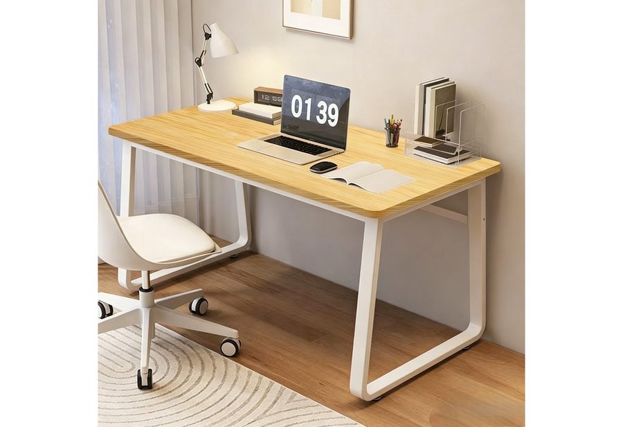 HDHNBA Schreibtisch praktischer Computertisch für Studenten und Home-Office (1-St), stabiler PC-Tisch mit großer Arbeitsfläche, 80/100/120/140cm